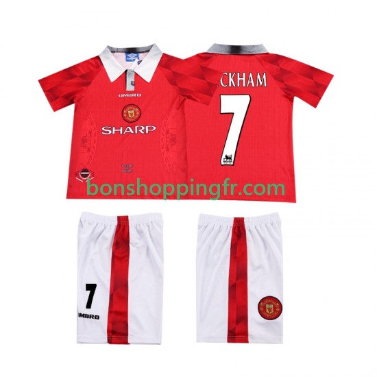 Maillot Rétro Domicile Manchester United BECKHAM 7 1996 1997 Manches Courtes Jeune Enfant(+shorts) Maillot Rétro Domicile Manchester United BECKHAM 7 1996 1997 Manches Courtes Jeune Enfant(+shorts)