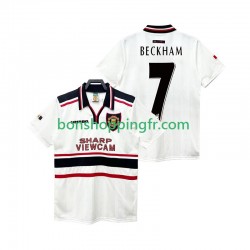 Maillot Rétro Extérieur Manchester United Beckham 7 1998 1999 Manches Courtes Homme