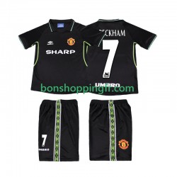 Maillot Rétro 3ème Manchester United Beckham 7 1998 1999 Manches Courtes Jeune Enfant(+shorts)