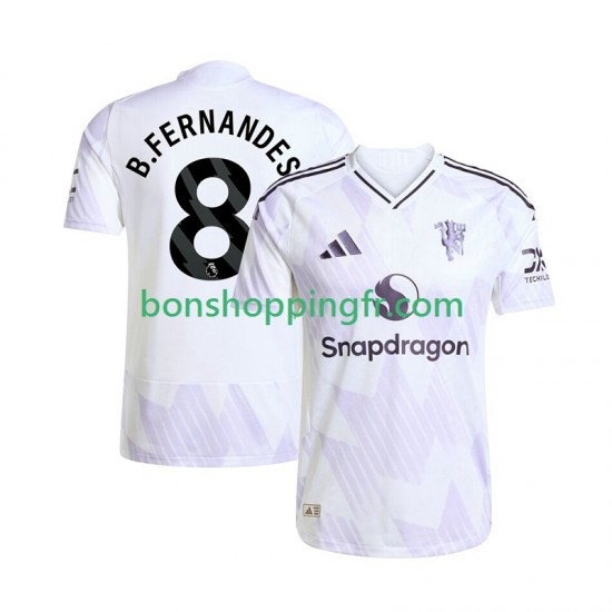 Maillot Extérieur Manchester United Bruno Fernandes 8 2025-2026 Manches Courtes Homme Maillot Extérieur Manchester United Bruno Fernandes 8 2025-2026 Manches Courtes Homme