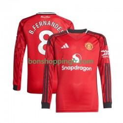 Maillot Domicile Manchester United Bruno Fernandes 8 2025-2026 Manches Longues Homme