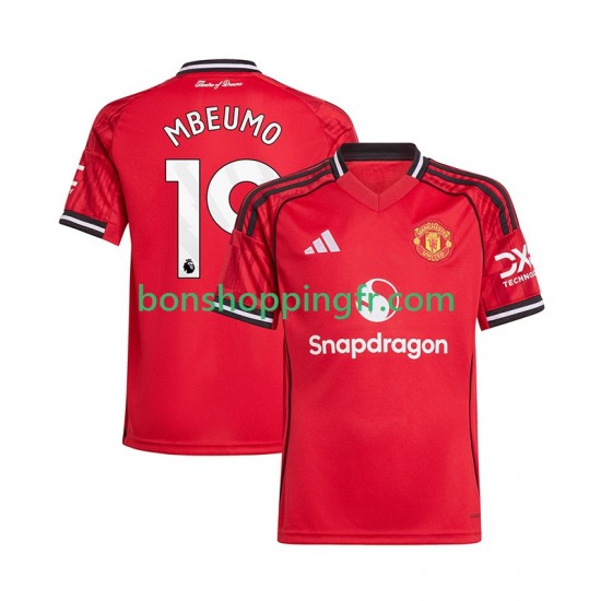 Maillot Domicile Manchester United Bryan Mbeumo 19 2025-2026 Manches Courtes Homme Maillot Domicile Manchester United Bryan Mbeumo 19 2025-2026 Manches Courtes Homme