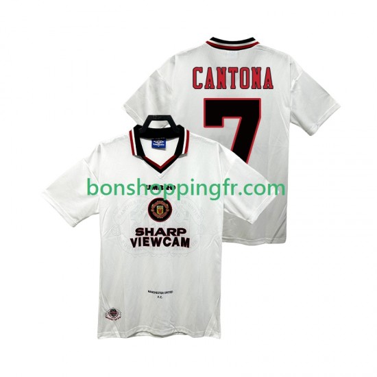 Maillot Rétro Extérieur Manchester United CANTONA 7 1996 1997 Manches Courtes Homme