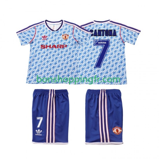 Maillot Rétro Extérieur Manchester United CANTONA 7 1990 1992 Manches Courtes Jeune Enfant(+shorts)