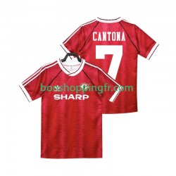 Maillot Rétro Domicile Manchester United CANTONA 7 1990 1992 Manches Courtes Homme