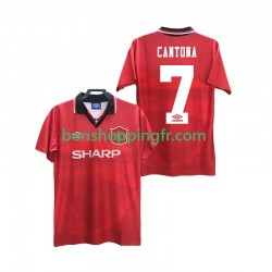 Maillot Rétro Domicile Manchester United CANTONA 7 1994 1996 Manches Courtes Homme