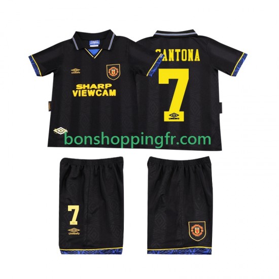 Maillot Rétro Extérieur Manchester United CONTONA 7 1993 1994 Manches Courtes Jeune Enfant(+shorts)
