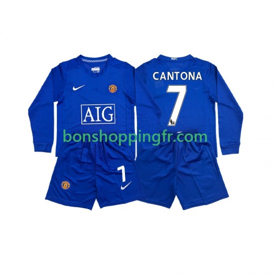 Maillot Rétro 3ème Manchester United CONTONA 7 2008 2009 Manches Longues Jeune Enfant(+shorts)