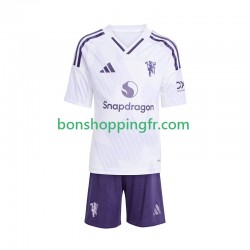 Maillot Extérieur Manchester United 2025-2026 Manches Courtes Jeune Enfant(+shorts)