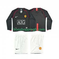 Maillot Rétro Extérieur Manchester United 2007 2008 Manches Longues Jeune Enfant(+shorts)