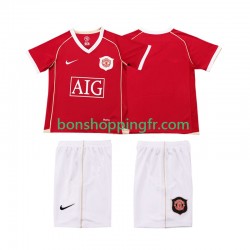 Maillot Rétro Domicile Manchester United 2006 2007 Manches Courtes Jeune Enfant(+shorts)