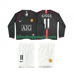 Maillot Rétro Extérieur Manchester United GIGGS 11 2007 2008 Manches Longues Jeune Enfant(+shorts)