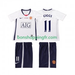 Maillot Rétro Extérieur Manchester United GIGGS 11 Champions League 2008 2009 Manches Courtes Jeune Enfant(+shorts)