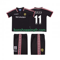 Maillot Rétro Extérieur Manchester United GIGGS 11 1998 1999 Manches Courtes Jeune Enfant(+shorts)