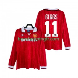 Maillot Rétro Domicile Manchester United GIGGS 11 1992 1994 Manches Longues Homme