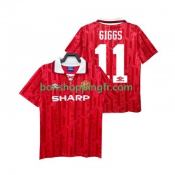 Maillot Rétro Domicile Manchester United GIGGS 11 1992 1994 Manches Courtes Homme