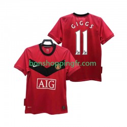 Maillot Rétro Domicile Manchester United GIGGS 11 2009 2010 Manches Courtes Homme