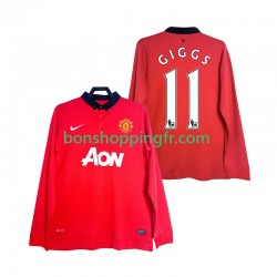 Maillot Rétro Domicile Manchester United GIGGS 11 2013 2014 Manches Longues Homme