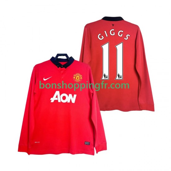 Maillot Rétro Domicile Manchester United GIGGS 11 2013 2014 Manches Longues Homme Maillot Rétro Domicile Manchester United GIGGS 11 2013 2014 Manches Longues Homme