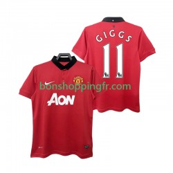 Maillot Rétro Domicile Manchester United GIGGS 11 2013 2014 Manches Courtes Homme
