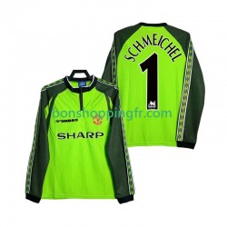 Maillot Rétro Domicile Manchester United Gardien SCHMEICHEL 1 1998 2000 Manches Longues Homme