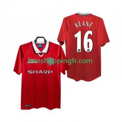 Maillot Rétro Domicile Manchester United Keane 16 1999 2000 Manches Courtes Homme