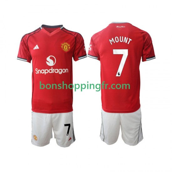 Maillot Domicile Manchester United Mason Mount 7 2025-2026 Manches Courtes Jeune Enfant(+shorts) Maillot Domicile Manchester United Mason Mount 7 2025-2026 Manches Courtes Jeune Enfant(+shorts)