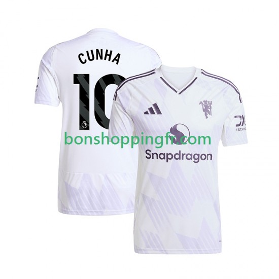 Maillot Extérieur Manchester United Matheus Cunha 10 2025-2026 Manches Courtes Homme