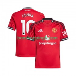 Maillot Domicile Manchester United Matheus Cunha 10 2025-2026 Manches Courtes Homme