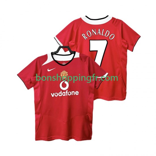 Maillot Rétro Domicile Manchester United RONALDO 7 2005 2006 Manches Courtes Homme Maillot Rétro Domicile Manchester United RONALDO 7 2005 2006 Manches Courtes Homme