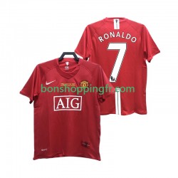 Maillot Rétro Domicile Manchester United RONALDO 7 2007 2008 Manches Courtes Homme