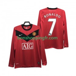 Maillot Rétro Domicile Manchester United RONALDO 7 2009 2010 Manches Longues Homme