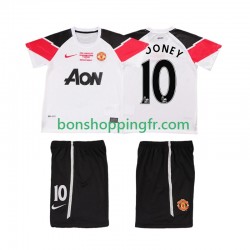 Maillot Rétro 3ème Manchester United ROONEY 10 Champions League 2011 2012 Manches Courtes Jeune Enfant(+shorts)