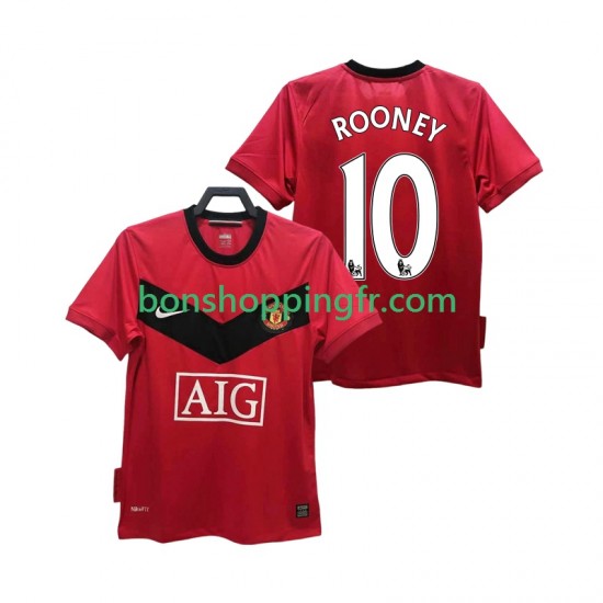 Maillot Rétro Domicile Manchester United ROONEY 10 2009 2010 Manches Courtes Homme Maillot Rétro Domicile Manchester United ROONEY 10 2009 2010 Manches Courtes Homme