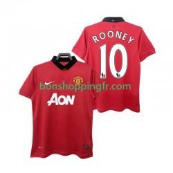Maillot Rétro Domicile Manchester United ROONEY 10 2013 2014 Manches Courtes Homme