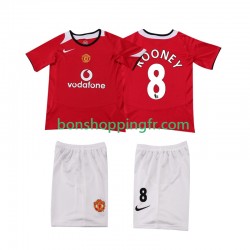 Maillot Rétro Domicile Manchester United ROONEY 8 2005 2006 Manches Courtes Jeune Enfant(+shorts)
