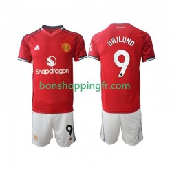 Maillot Domicile Manchester United Rasmus Hojlund 9 2025-2026 Manches Courtes Jeune Enfant(+shorts)
