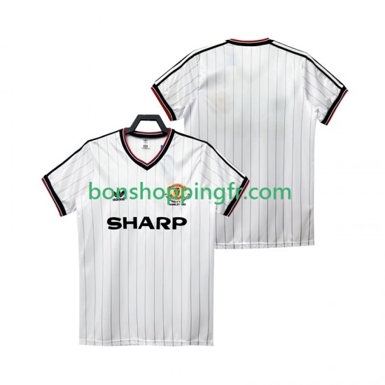 Maillot Rétro Extérieur Manchester United 1983 1984 Manches Courtes Homme
