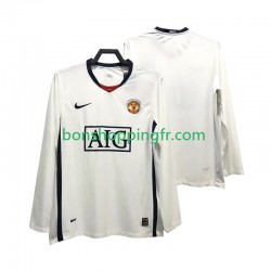 Maillot Rétro Extérieur Manchester United Premier League 2008 2009 Manches Longues Homme
