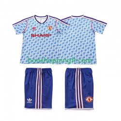 Maillot Rétro Extérieur Manchester United 1990 1992 Manches Courtes Jeune Enfant(+shorts)