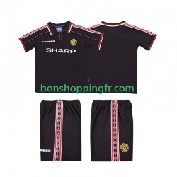 Maillot Rétro Extérieur Manchester United 1998 1999 Manches Courtes Jeune Enfant(+shorts)