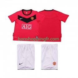 Maillot Rétro Domicile Manchester United 2009 2010 Manches Courtes Jeune Enfant(+shorts)