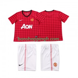 Maillot Rétro Domicile Manchester United 2012 2013 Manches Courtes Jeune Enfant(+shorts)