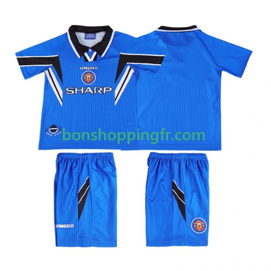 Maillot Rétro 3ème Manchester United 1996 1998 Manches Courtes Jeune Enfant(+shorts)