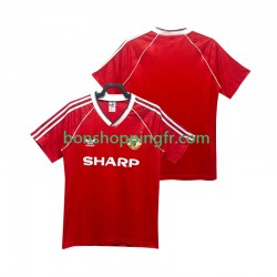 Maillot Rétro Domicile Manchester United 1988 1990 Manches Courtes Homme