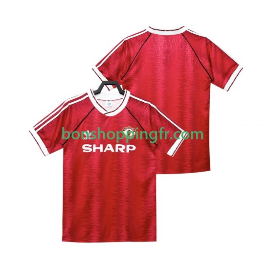 Maillot Rétro Domicile Manchester United 1990 1992 Manches Courtes Homme Maillot Rétro Domicile Manchester United 1990 1992 Manches Courtes Homme