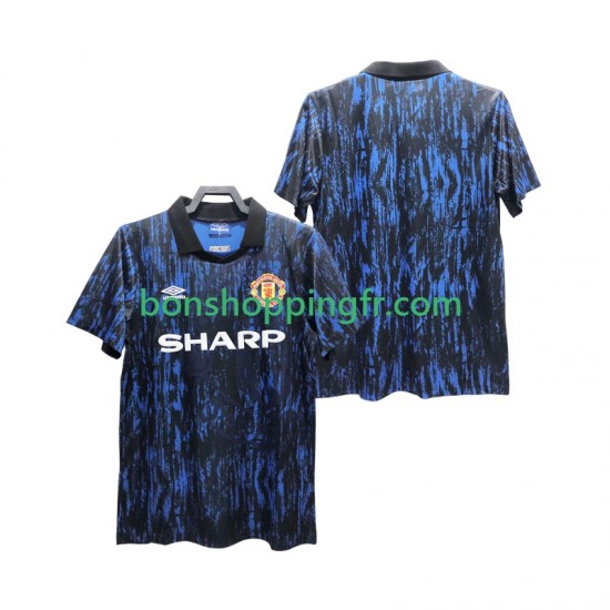 Maillot Rétro Domicile Manchester United 1993 Manches Courtes Homme