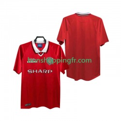 Maillot Rétro Domicile Manchester United 1999 2000 Manches Courtes Homme