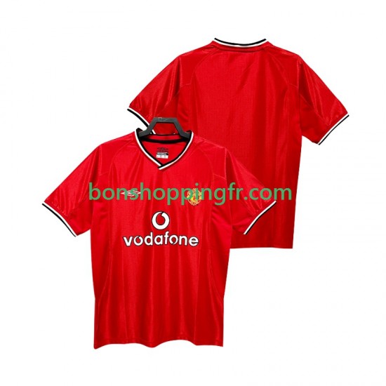 Maillot Rétro Domicile Manchester United 2000 2002 Manches Courtes Homme Maillot Rétro Domicile Manchester United 2000 2002 Manches Courtes Homme