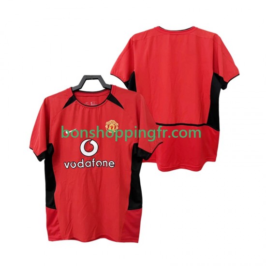 Maillot Rétro Domicile Manchester United 2002 2004 Manches Courtes Homme Maillot Rétro Domicile Manchester United 2002 2004 Manches Courtes Homme